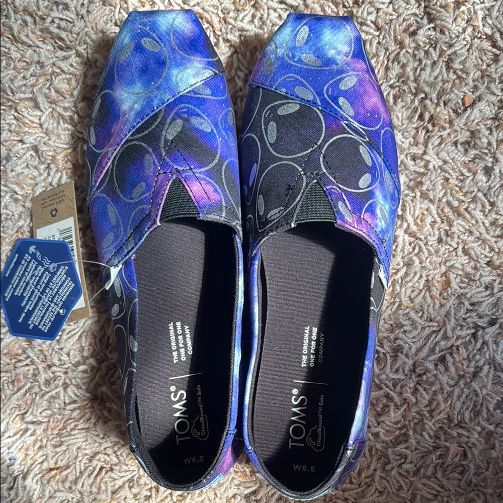 TOMS Women's Blue and Purple Shoes